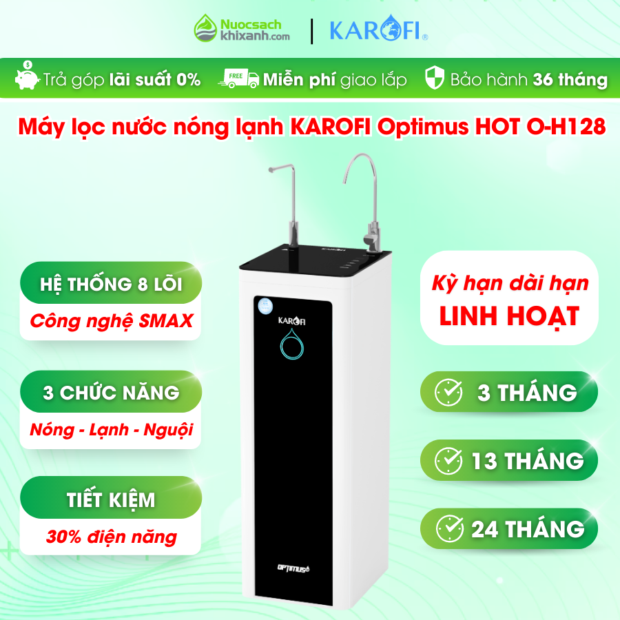 THUÊ MUA  O-H128 MÁY LỌC NƯỚC NÓNG NGUỘI