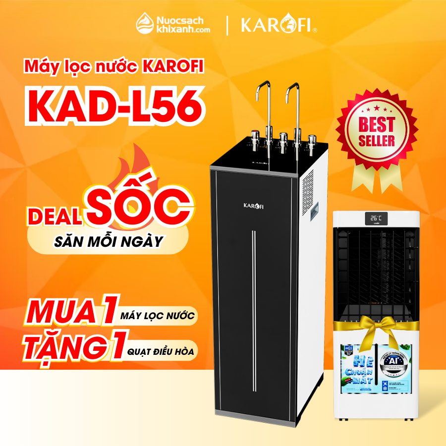 Máy lọc nước nóng lạnh KAROFI KAD L56