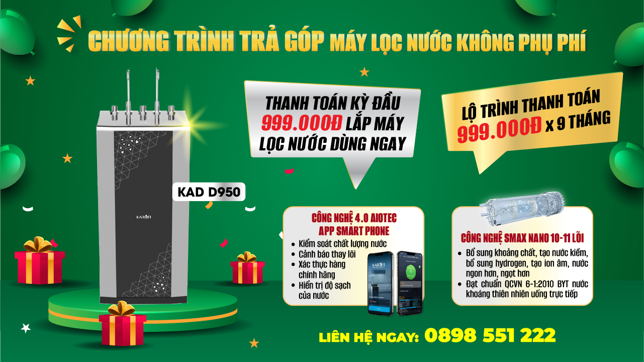 chương trình thuê mua máy lọc nước 999k