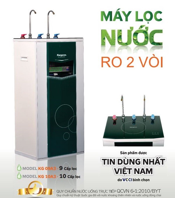 Máy lọc nước Kangaroo KG10A3 10 cấp lọc 2 vòi