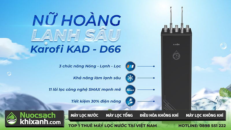 Lợi ích của việc sử dụng máy lọc nước Karofi KAD - D66